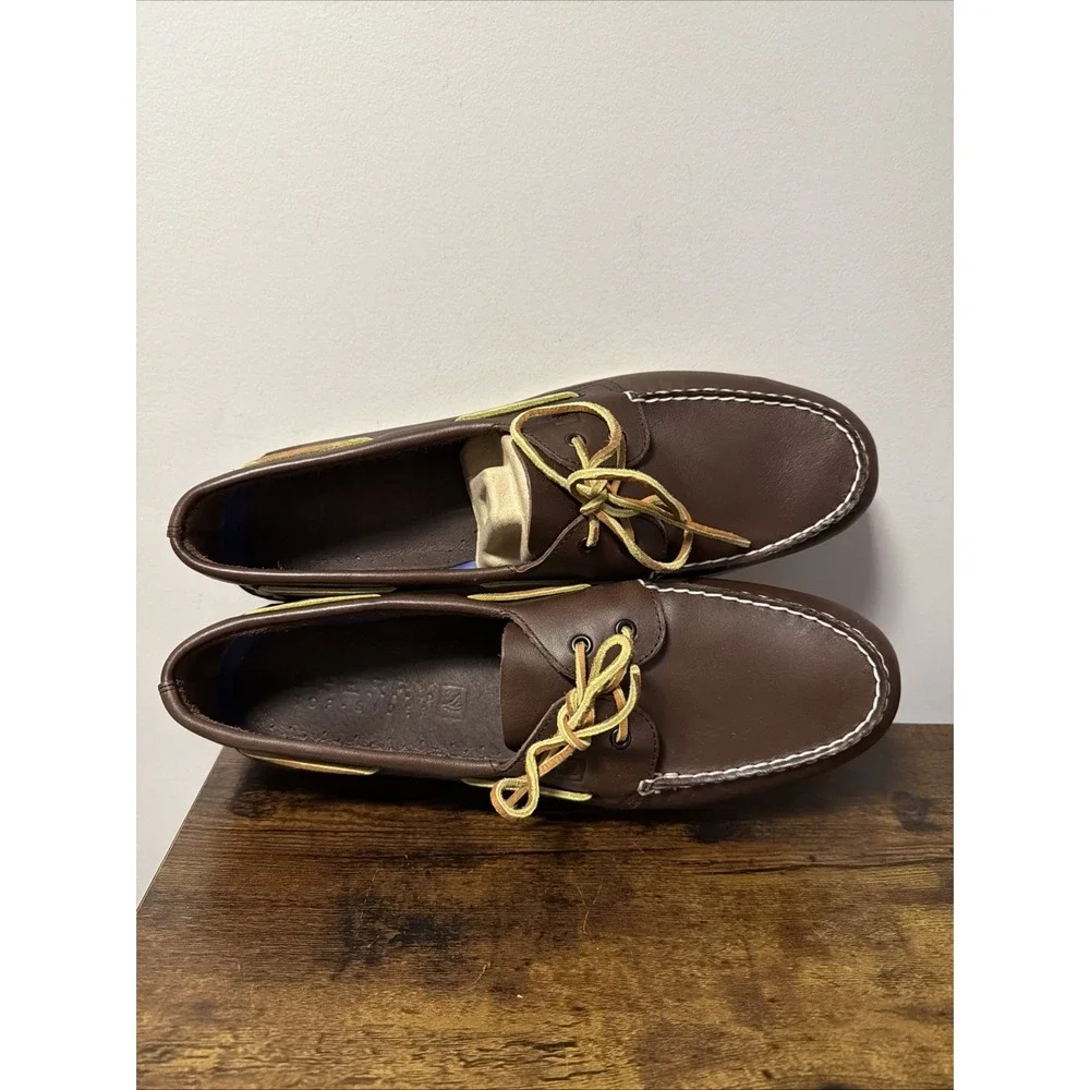 NEW Sperry Top Sider A/O Brown 0195115 Casual Leather Boat Shoe, Men's Sz 16